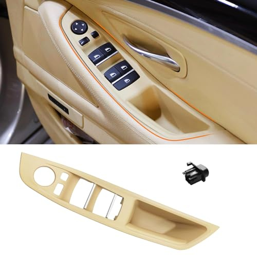 TTCR-II Compatible with Driver Side Car Door Handle BMW 5 Series F10/F11 | Driver Side Right Front Door Armrest Pull Handle Compatible with BMW F10/F11 520 523 525 528 530 535 (2010-2016)-Beige