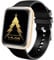 Reloj Inteligente Mujer, 1.75 AMOLED Smartwatch con Llamadas y Alexa Incorporada,130+ Modos Deportivos con Pulsómetro/sueño/SpO2, IP68 Impermeable para Android iOS (Correa Negra+reloj dorado)