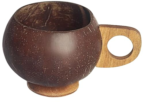 Ensaladera de coco, cuencos de coco para alimentos - Cuencos naturales versátiles hechos a mano | Cuencos resistentes al desgaste resistentes, vasos portátiles para bebidas, crema