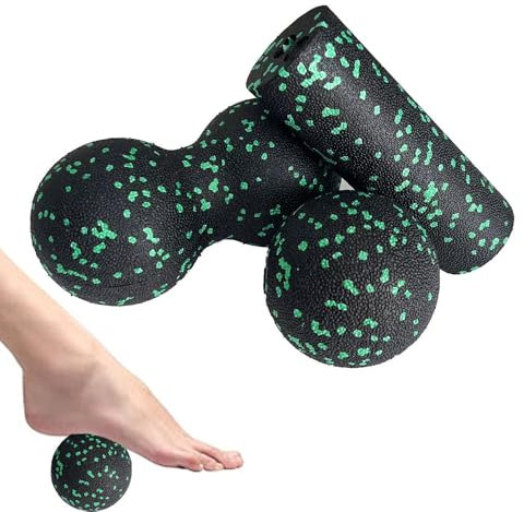 HSAJS 3 Stück Faszienball Set Massagerolle Triggerpunkt Massageball Muskelentspannung Selbstmassage Therapiegerät