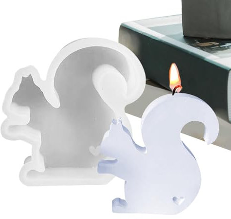 Fukamou Eichhörnchen Silikonform, Eichhörnchen Figur Harzform | Niedliche Tier-Eichhörnchen-Silikonform, Kunsthandwerk -Ornamente Und Tiere Gipsharzform Für Sammelfiguren, Fondant, Kunstharz