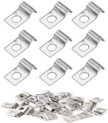 SHUOHONG 50 Pezzi Fascette Metalliche, Fascette Stringitubo di Fissaggio, Fascetta Stringitubo per Cavi e Tubi, Piccola Morsetti per Tubi, Fascette Metalliche Stringitubo, Fermacavi in Acciaio Ø 4 mm