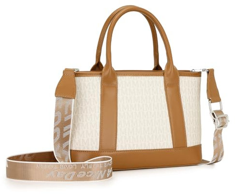 Miss Lulu Damen Henkeltasche Mittelgroß Tote Bag Umhängetasche Shopper Handtasche Schultertaschen für Arbeit Büro Reisen Einkaufen Schule