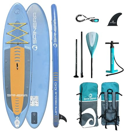 Let's Paddle Stand Up Paddle Board Set – aufblasbares SUP Allroundboard für Anfänger & Fortgeschrittene – 4 Größen – Komplettset mit Pumpe, Paddel & Rucksack