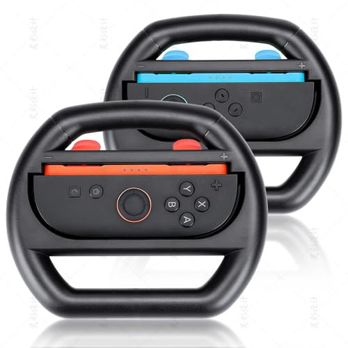 Growalleter NS2 Lenkrad-Paar für Nintendo Switch 2 JoyCon, NS2 Rennlenkräder kompatibel mit Mario Kart 8 Deluxe