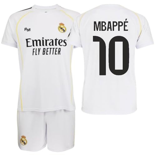 Real Madrid Heimtrikot 25/26 für Kinder - Größe 116 bis 164 - Saison 2025/2026 - Offizielles Fanprodukt Kids - Heimtrikot