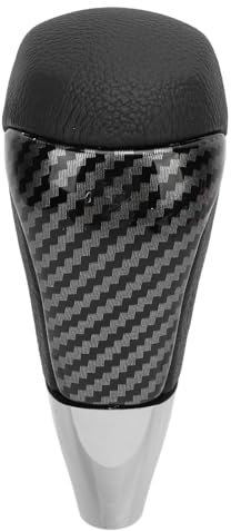 Tbest Gear Shifter Knob Carbon Fiber Style Ergonomic Sturdy Shift Head with 3 Adapters for Manual Automatic Transmission Cars