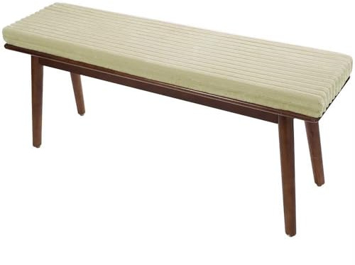 Bankauflage 100×40 CM, 5CM Dicke Cord Bankkissen, Waschbare Sitzauflage Sitzkissen Bank, Stuhlkissen Bankpolster, Gartenbank Auflage Outdoor, Sitzpolster Bankpolster für Küche Esszimmer, Hellgrün