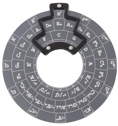 Asyduey Guitar Music Disc Circle of Fifths, Circle of Fifths Wheel Melody Tool Chord Wheel Without Base Gray