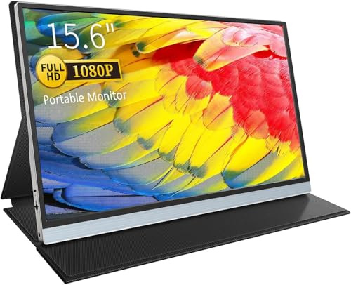 OWLFOTO Écran Portable 15,6 FHD 1080P IPS Ultra-Mince, Moniteur Portable avec USB-C/Mini HDMI, Écran Secondaire pour Laptop, MacBook - Plug & Play, Double Écran Travail