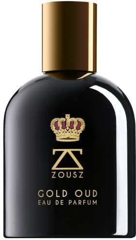 ZOUSZ │ Eau de parfum Gold Oud │ Parfum de bois de oud terreux, avec framboise, cannelle et musc doux, un parfum riche et captivant│ 50mL