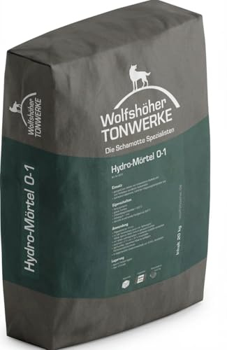 Hydraulischer Schamottemörtel für Ofen und Kamin bis 1.050°C, Hydro-Mörtel 20 kg 0-1mm, Wolfshöher Tonwerke