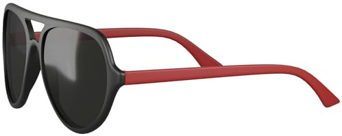 BEZLIT Kinder Piloten Sonnenbrille Jungen Mädchen UV Protection leichte Freizeitbrille in vielen Farben (Black Red Blue)