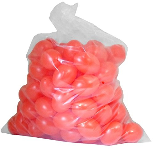 Prell Ostereier Plastik/Kunststoff, Eier, Deko, Osterdekoration, zum Aufhängen, Bemalen und Dekorieren ca. 60mm 100 Stück rot