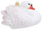 Christbaumschmuck Glas Schwan 10cm mundgeblasen handbemalt Weihnachtskugeln weiß