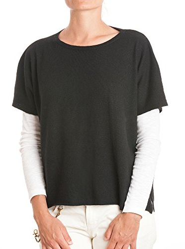 Dalle Piane Cashmere - Poncho mit Knöpfen aus Kaschmir-Gemisch - für Damen, Farbe: Schwarz, Einheitsgröße