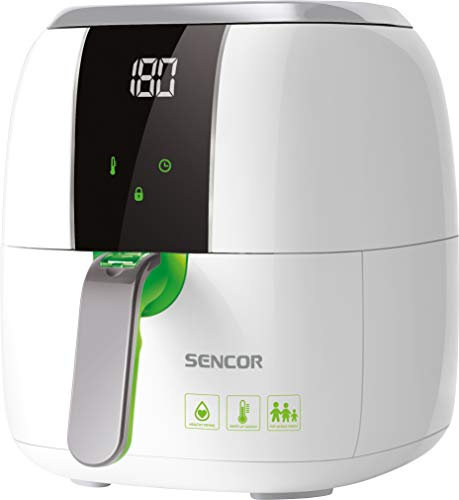 Sencor SFR 5320WH Solo Independiente 3L 1400W Negro, Color blanco - Freidora (3 L, 60 °C, 200 °C, 60 min, Solo, Negro, Blanco)