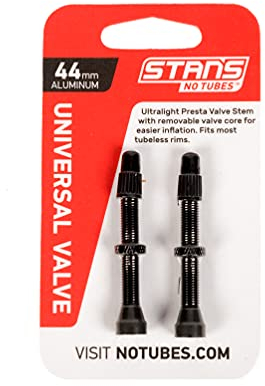 Stan's NoTubes Ventil-03300571 Fahrrad-Ventilkappen Schwarz 44 mm
