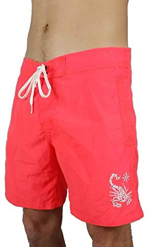 Scorpion Bay Pantaloncini Boardshort Boxer Mare Costume MBS2751 (36, Pink Fluo)