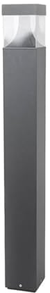 Lucande LED Außenleuchte Egon (spritzwassergeschützt (Modern) in Schwarz aus Aluminium (1 flammig,) - Wegeleuchte Pollerleuchte Wegelampe Sockelleuchte