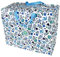 LS-LebenStil XXL Jumbo Bag Vögel Blau 55x48x28cm recycled Allzweck-Tasche Riesentasche Shopper