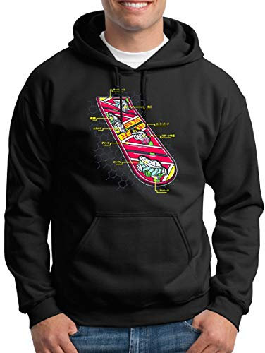 TShirt-People Hoverboard Skateboard Kapuzenpullover Herren XXL Schwarz