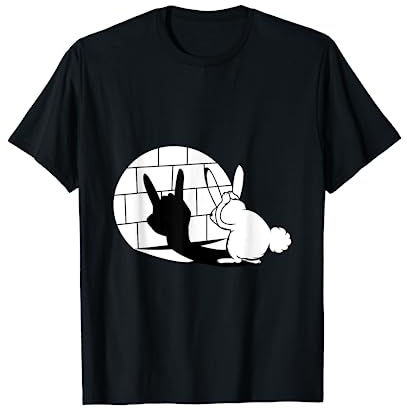 Lustiger Osterhase Heavy Metal Fan Pommesgabel Festival T-Shirt