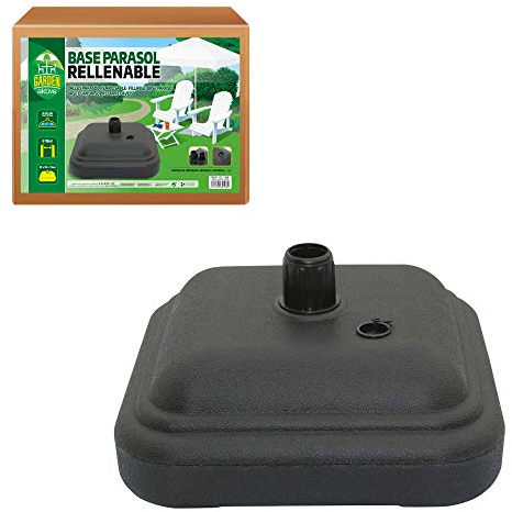 AKTIVE 62198 - Pie de plástico para sombrilla 12 litros negro