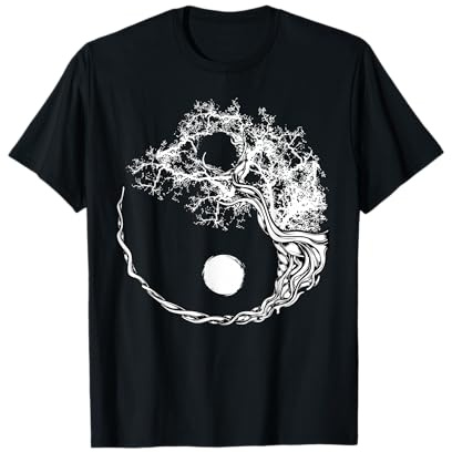 Bonsaïs Zen Yin Yang Amoureux du Japon T-Shirt Unisex Adulte Noir Size S Design personnalisé Arbre Bonsaï Yin Yang Kanji