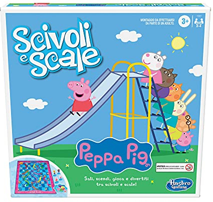 Hasbro Gaming Peppa Pig F2927103 Rutschen und Leitern für Kinder ab 3 Jahren, für 2-4 Spieler