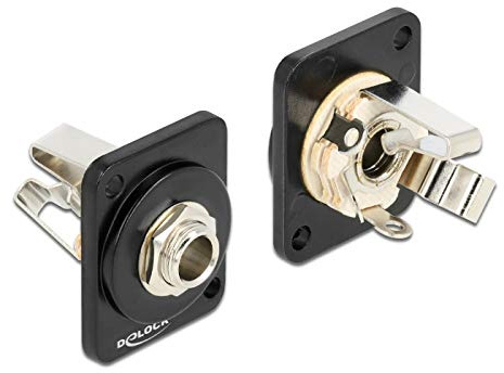 Delock D-Typ Modul 6,35 mm 3 Pin Klinkenbuchse zu Lötanschluss