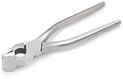 LEONTOOL Leathercraft Flatten Pliers Clamp Leather Edge Adjustment Press Flatten Plier 8 Inch DIY Professional Tools for Leather Bag Wallet Making