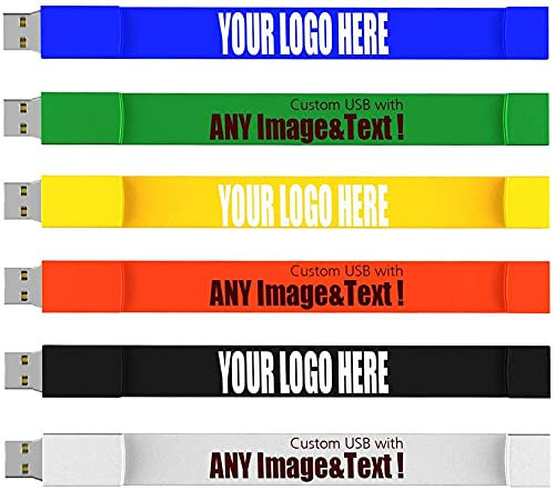 MEINAMI Pulsera Personalizada Memoria USB de Silicona 512MB 500 Pack