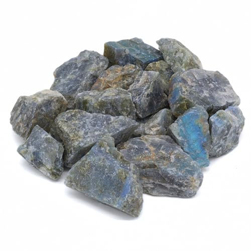 LAVISA Wasserstein Mischung | Premium Edelsteine für Edelsteinwasser | echte unbehandelte Natursteine, Rohsteine und Kristalle | Energiesteine, Heilsteine für Trinkwasser (Labradorit)