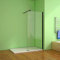 Acezanble 50cm Dusche Walk in Duschwand Duschtrennwand 8/10mm Nano Glas Duschabtrennung H200cm Schwarz