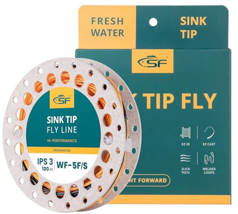 SF Hi-Viz Fliegenschnur Gewicht vorwärts schwimmende sinkende Linie mit sinkende Tipzeile WF5/S3