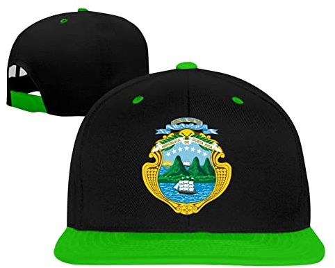 Costa Rica Flag Dad Cap Herren & Damen Dry Stylish Hip Hop Caps, Grün , 6 7/8/7 3/8