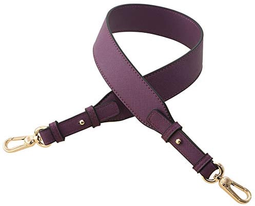 Uposao PU Leder Schulterriemen für Taschen mit Karabiner, 3.8cm 76-80cm Verstellbar Taschengurt Schultergurt für Damen Herren Tragegurt Umhängegurt für Taschen Handtaschen DIY Zubehör,Lila