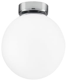 ECO-LIGHT Kleine Deckenleuchte einflammige Glaskugel Weiß satiniert Ø 15cm
