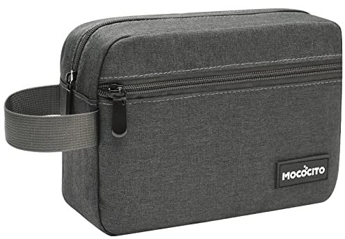 MOCOCITO Trousse de Toilette | Trousse de Toilette Voyage | Trousse de Toilette Avion | 21.5 x 15 x 8.5cm (Gris)