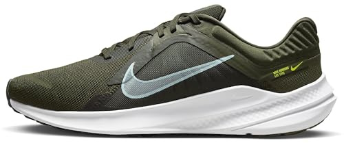 NIKE Men's Quest 5 Sneaker, Cargo Khaki Glacier Blue Sequoia White, 8 UK
