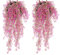 2 Pièces Plantes Artificielles Suspendues, Fleurs Artificielles pour Salon, Plantes Artificielles Suspendues, Artificielles Retombantes Plantes Vigne, Plastique, pour Bureau, Salon, Balcon, 83CM