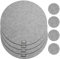 4-Teiliges Set aus Filz Tischuntersetzer Platzset Tischläufer, Platzdeckchen abwaschbar Filzmatte (Rund + 4 Tassenuntersetzer, Grau)