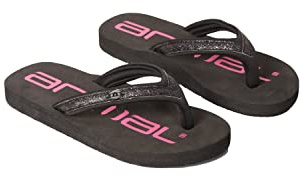 Animal Swish Kids Flip-Flops - Slip-on & Lightweight Footwear with Soft Padded Straps for Boys & Girls - Best for Spring Summer, Beach & Outdoors Jet Black 12