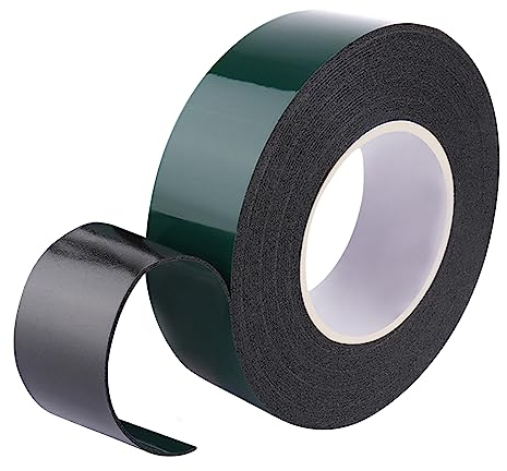 ReaJoys Foam Tape, 10m(50mm) Adhesive Mounting Tape Wide Sponge Tapes Roll Black for Automotive Car Number Plate Trims