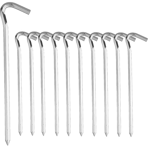 10 Stück Zeltheringe, 18cm Metall Aluminium Vorzelt Heringe Camping Erdnägel Häringe Zelt Bodenanker für Bergsteigen, Angeln, Picknick, Böden(7 Zoll)