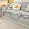 Homxi Sofa Überzug 4 Sitzer Big Sofa,180x380CM,Sofahusse Wellenlinienmuster mit Quasten Leinen Baumwolle Überwurf Sofa Sofa-Handtuch Schwarz Grün Sofahusse Universel