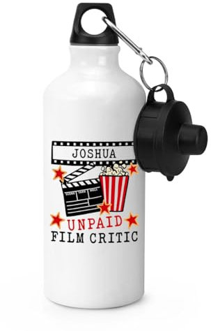 Gift Base Borraccia sportiva personalizzata con film critico, 600 ml, colore bianco