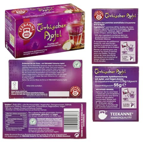 Teekanne Türkischer Apfel Kräutertee 20 x 2,75 g