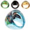 Ifundom 4 Piezas Anillos Geniales De Vidrio De Murano - Decoración Colorida Para La Articulación Del Dedo - Joyas De Tendencia Para Mujeres y Chicas